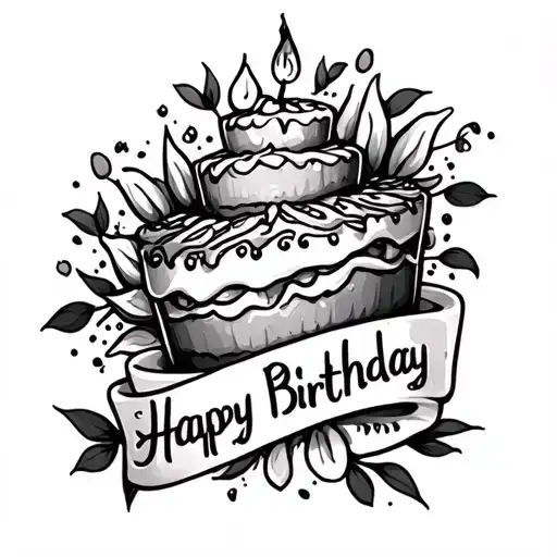 Birthday Month tattoo design idea