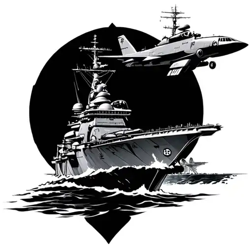 Aircraft Carrier tattoo design idea