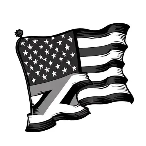  american flag and south african flag intertwined tattoo design idea