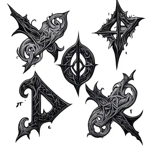 Bloodborne Runes tattoo design idea