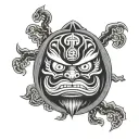 Daruma tattoo design idea