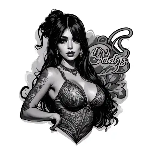 Daddys Slut tattoo design idea