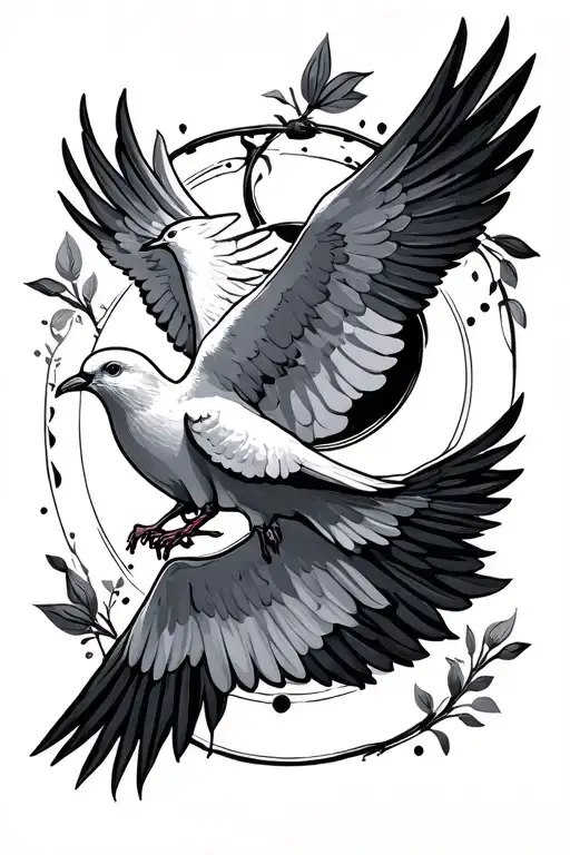 doves laugh now cry later hour glass tattoo design idea