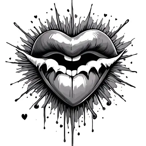 heartbreak love hurts tattoo design idea