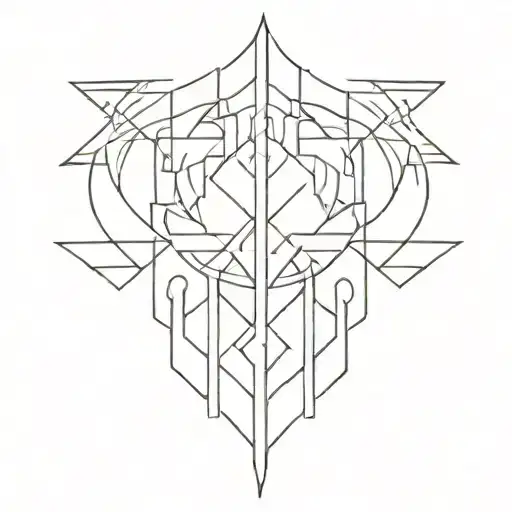Ukrainian Tryzoub tattoo design idea