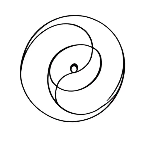 Yin and yang with bass clef intertwined tattoo design idea