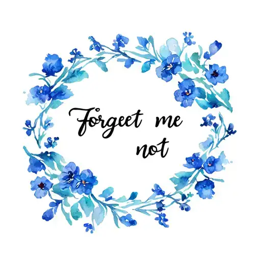 "Forget me not" Dementia tattoo design idea