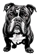 American bully tattoo design idea