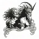 crime and zeus y poseidon tattoo design idea
