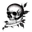 Memento Mori Text Shubham 10 Feb 2000 tattoo design idea