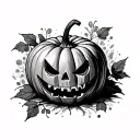 Pumpkin tattoo design idea