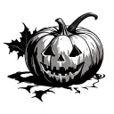 Pumpkin tattoo design idea