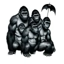 gorillaz group tattoo design idea