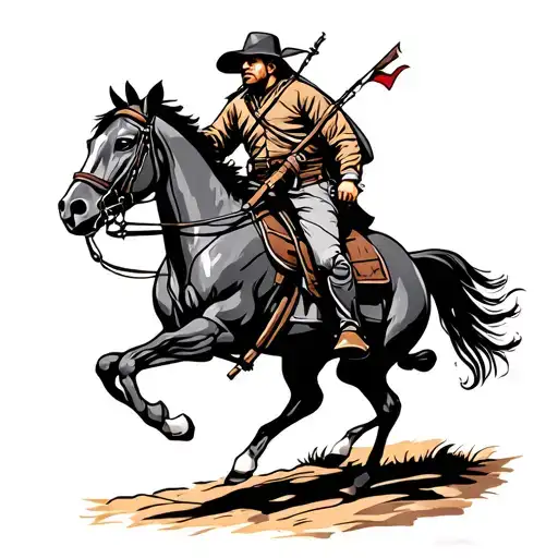 cavalry scout tattoo manly tattoo design idea