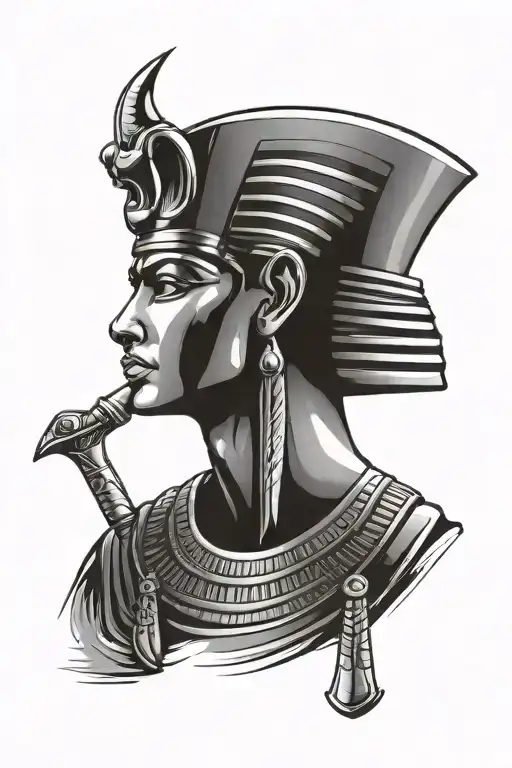 Egyptian pharaoh tattoo design idea