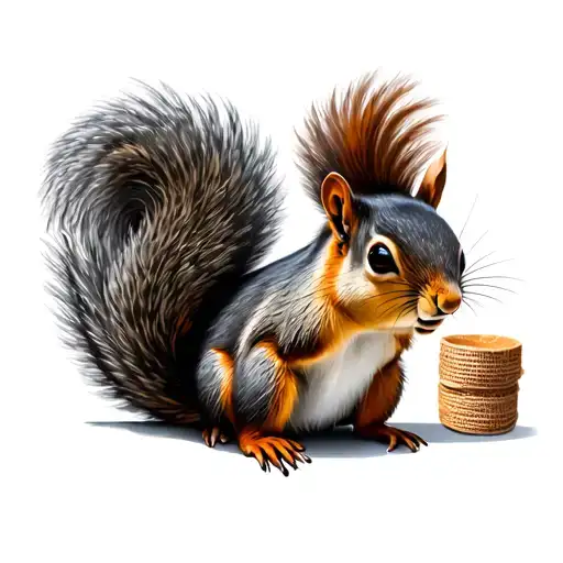 squirrel tattoo design idea