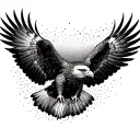 Australian Wedge Tailed Eagle in flight tattoo design idea