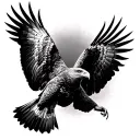 Australian Wedge Tailed Eagle in flight tattoo design idea