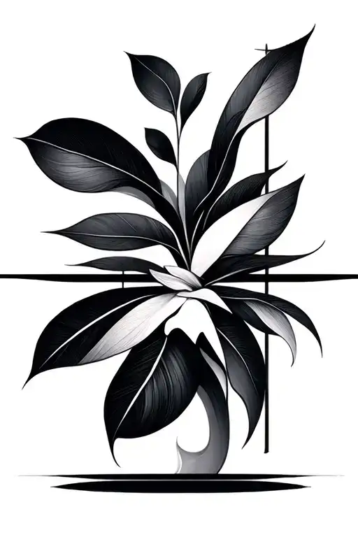 Continuous improvement theme, abstract, aesthetic, lines, black and white tattoo design idea