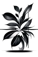 Continuous improvement theme, abstract, aesthetic, lines, black and white tattoo design idea