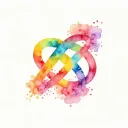 rainbow infinity symbol tattoo design idea