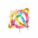 rainbow infinity symbol tattoo design idea