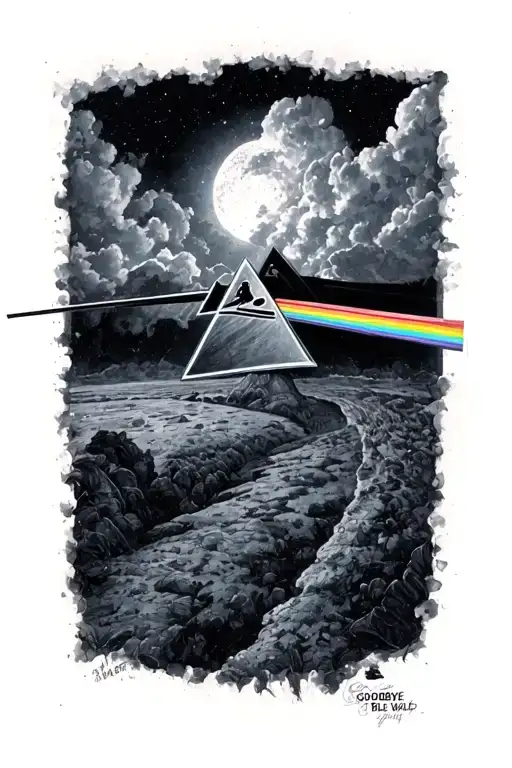 pink Floyd the wall goodbye Blue Sky  tattoo design idea