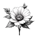 September And October Birth Flower tattoo design idea