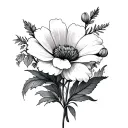 September And October Birth Flower tattoo design idea