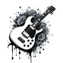 Guitar Memorial tattoo design idea