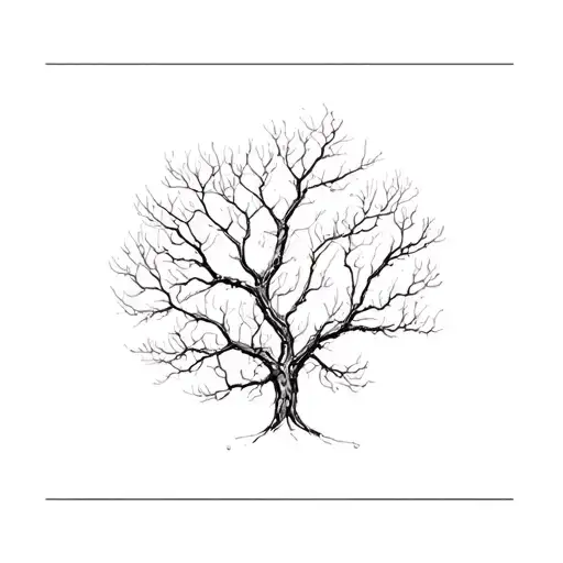 tree branches tattoo design idea