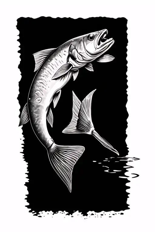rainbow trout tattoo design idea