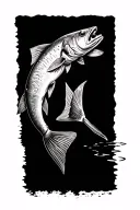 rainbow trout tattoo design idea