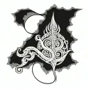 trishul and mor pankh  tattoo design idea