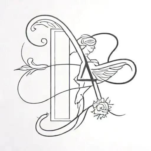222 angel number 444 tattoo design idea