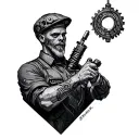 Machinist tattoo design idea
