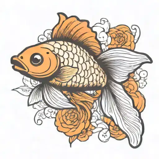 goldfish tattoo design idea