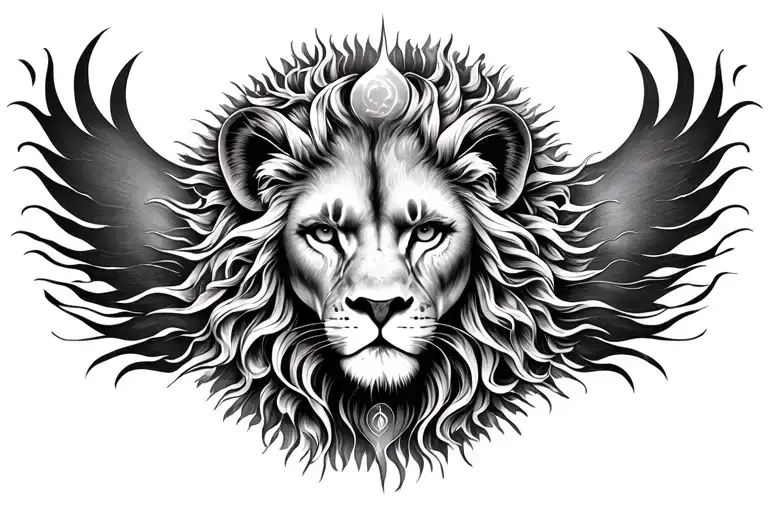 Leo Sun, Virgo Moon, Gemini Rising Sun tattoo design idea