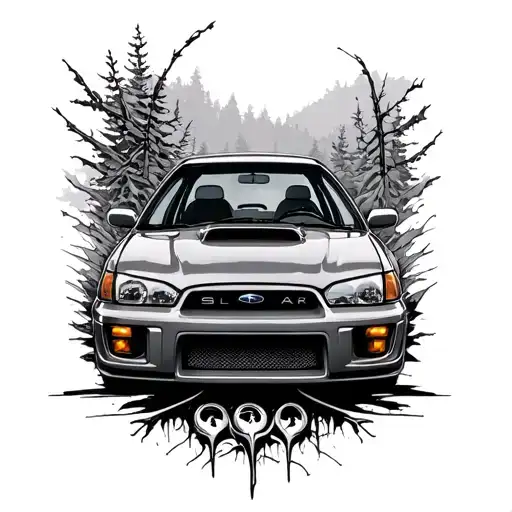 SUBARU 2003 Impreza dad memorial tattoo featuring tattoo design idea