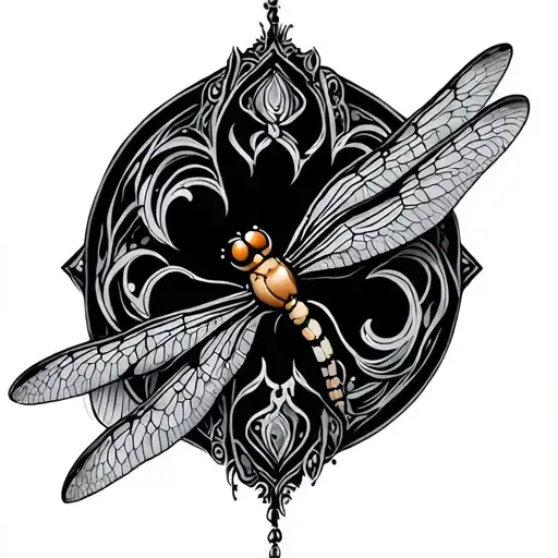 Neo Traditional Dragonfly tattoo design idea