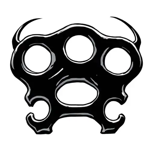 brass knuckles tattoo design idea