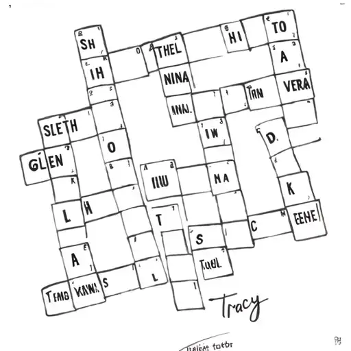 crossword with names of my family:Seth, ethel, nina, vera, glenn, tracy  tattoo design idea