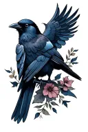 jackdaw and rook tattoo design idea