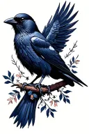 jackdaw and rook tattoo design idea