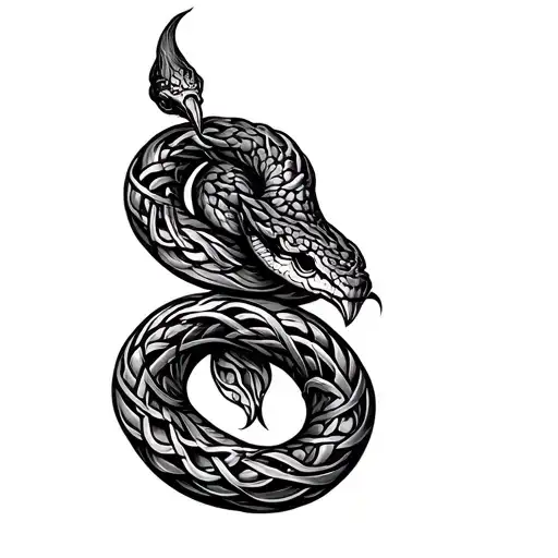 Celtic Snake tattoo design idea