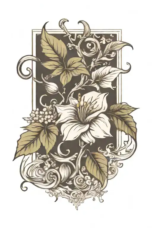 Vine tattoo design idea