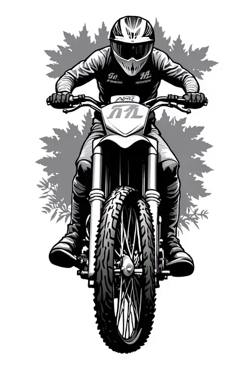 motocross wild life nature tattoo design idea