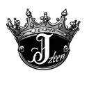 Jazleen in cursive with a crown above the J tattoo design idea