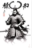 Chinese Warrior Protector tattoo design idea