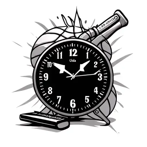 i cut hair so i want either the barber pole or the clippersa basketball cuh i played balla clock with my birthday so tattoo design idea